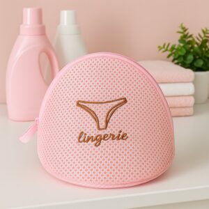 Lingerie Wash Bag – Dome-Shaped Protective Mesh Laundry Pouch with Zip Closure (1 Pc)