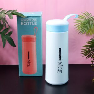 Plastic Vacuum Flask Bottle - (Color Blue / 1 Pc / 400ML)