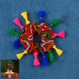 Traditional Multicolor Navratri Hair Bun (1 Pc)