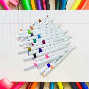 Camel Brush Pens – 24 Vibrant Shades (Flexible Tip for Watercolor Effects, Lettering & Sketching)