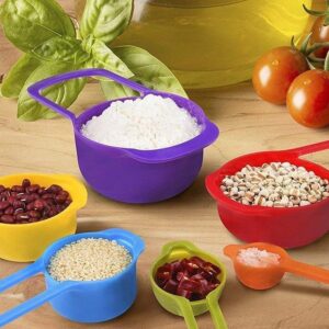 Plastic Measuring Spoons for Kitchen (6 pack)