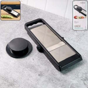 Premium Adjustable Vegetable & Fruit Slicer with Sharp Stainless Steel Blade