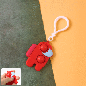 Pop-It Fidget Keychain Toy - (1 Pc / Mix Color)