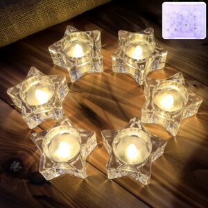 Flameless Star-Shaped LED Candles (6 Pc / Set)